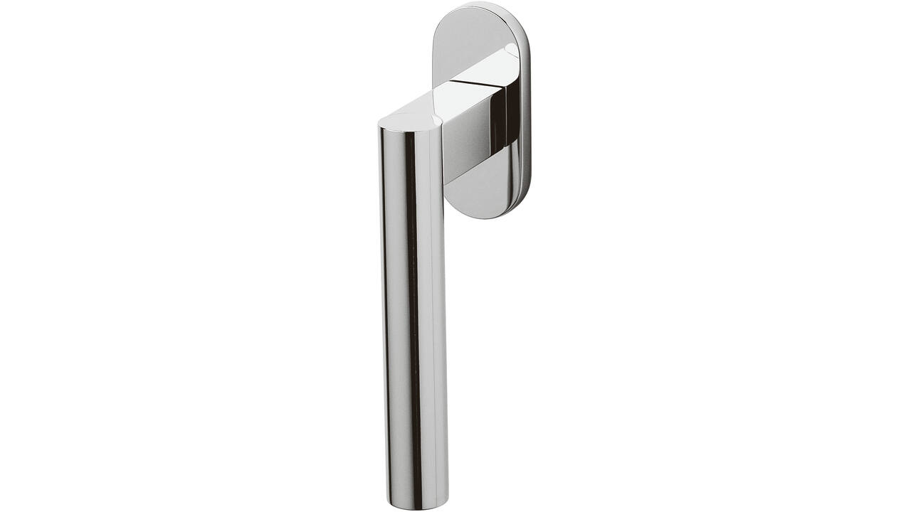 Olivari raamkruk Euclide + rechthoekig rozet 71x32x5mm, stift 7x42mm Chroom
