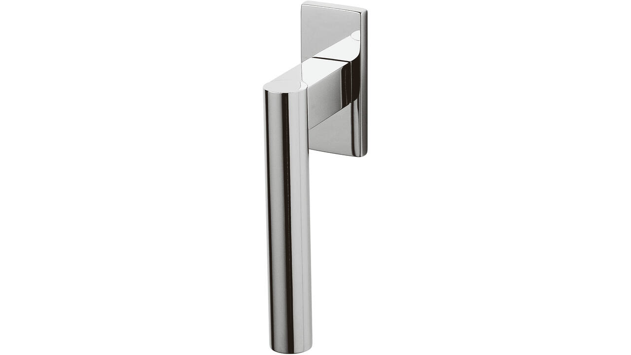 Olivari raamkruk Euclide Q + rechthoekig rozet 71x32x5mm, stift 7x42mm Chroom
