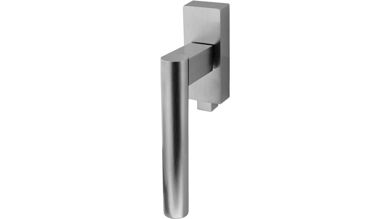 Olivari raamkruk afsluitbaar Euclide Q + rechthoekig rozet 86x32x18mm, stift 7x42mm Chroom mat