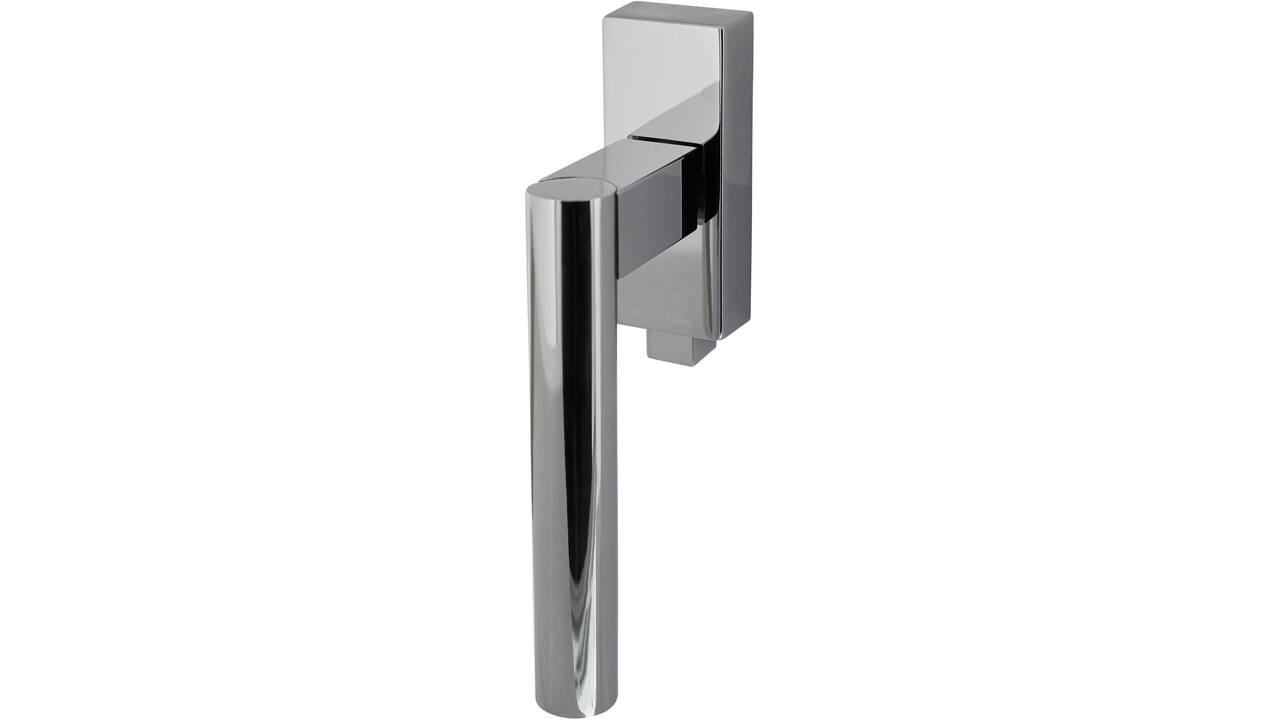 Olivari raamkruk afsluitbaar Euclide Q + rechthoekig rozet 86x32x18mm, stift 7x42mm Chroom