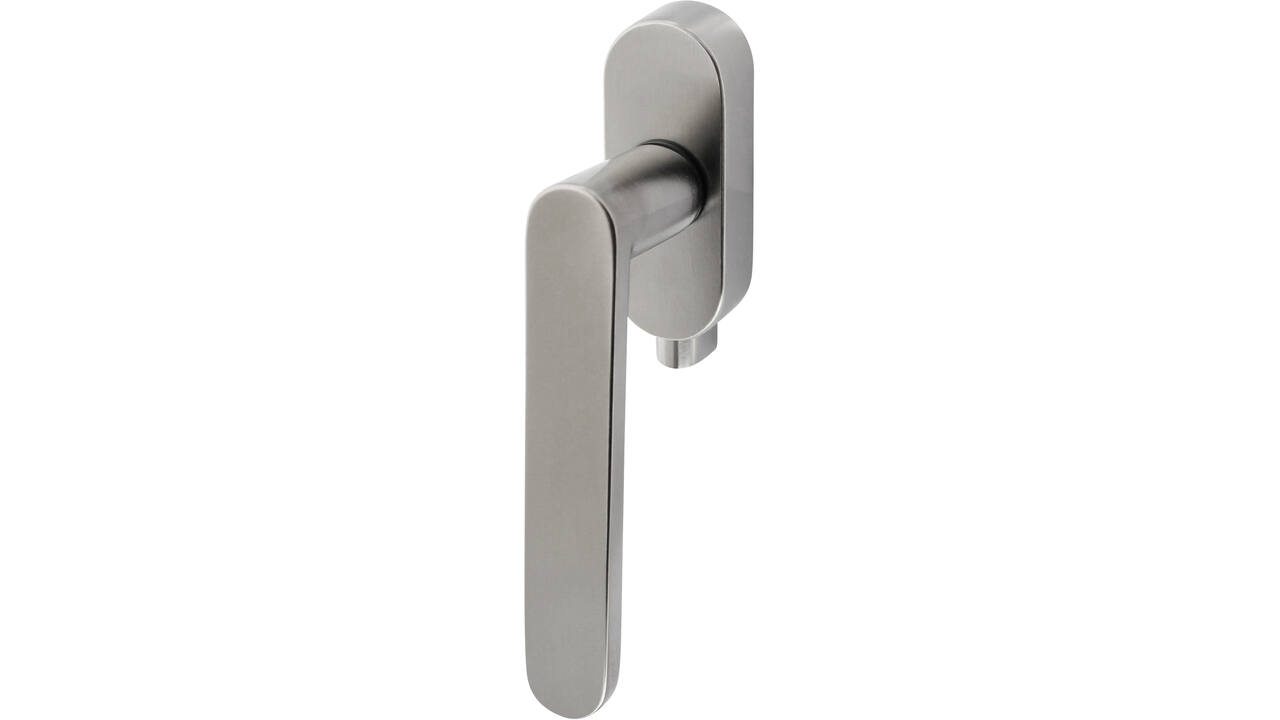 Olivari raamkruk afsluitbaar Radial + ovaal rozet 87x32x18mm, stift 7x42mm RVS mat titaan PVD