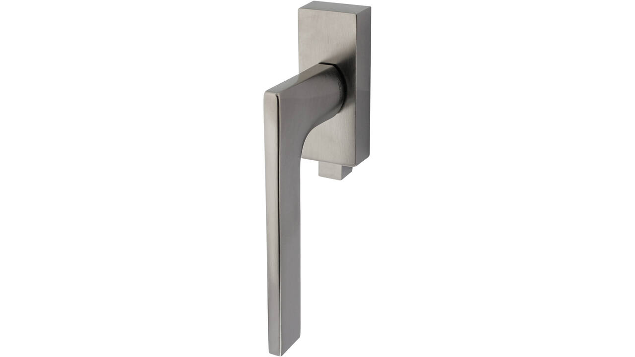 Olivari raamkruk afsluitbaar Lotus Q + rechthoekig rozet 86x32x18mm, stift 7x42mm RVS mat titaan PVD