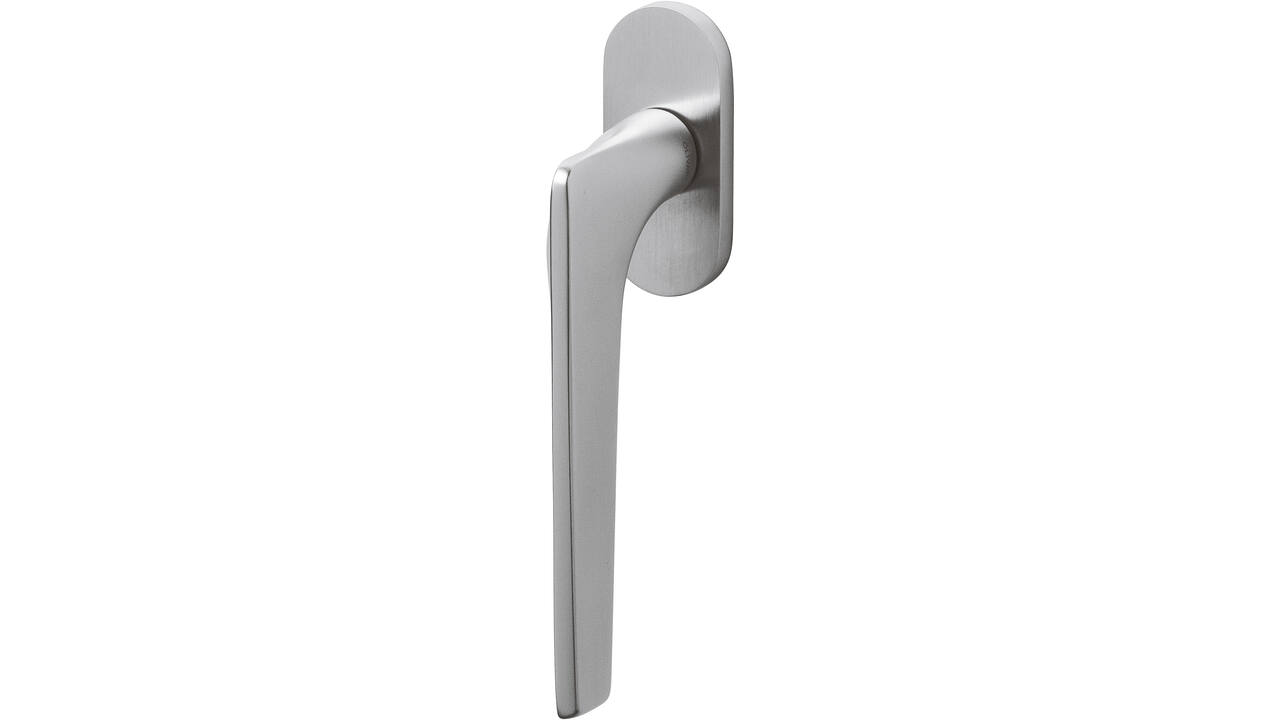 Olivari raamkruk Twist + ovaal rozet 71x32x5mm, stift 7x42mm Chroom