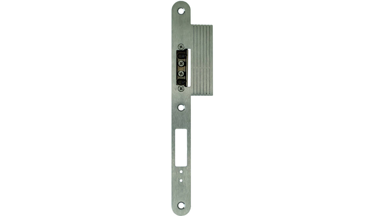 Frw.single sluitplaat afgerond hout 270x24/52x3mm nastelbaar vlak RVS 3mm voor sFreeway single met lip LS