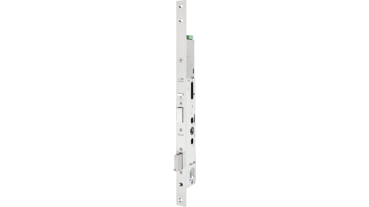 Freeway single hoofdslot Drive paniek E+ zelfverg.DUBBELE deur  met 1 kantel/1 nachtschoot PC92 rvs vlakke vpl.20x446mm