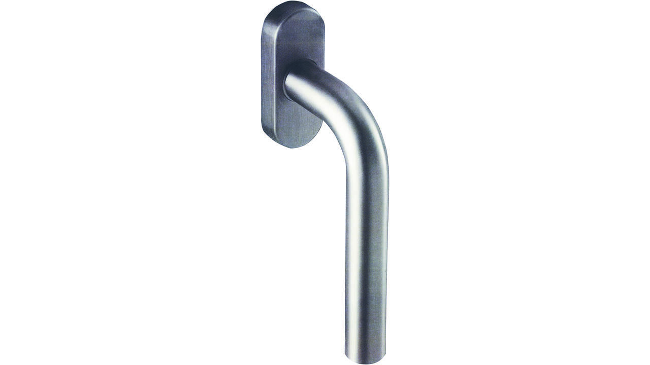 Raamkruk gemont. op afgeronde rozet met stift 7x32mm