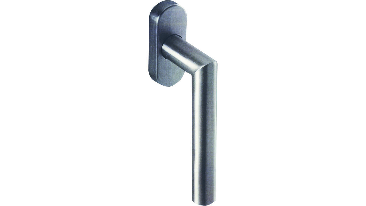 Raamkruk gemont. op afgeronde rozet met stift 7x32mm
