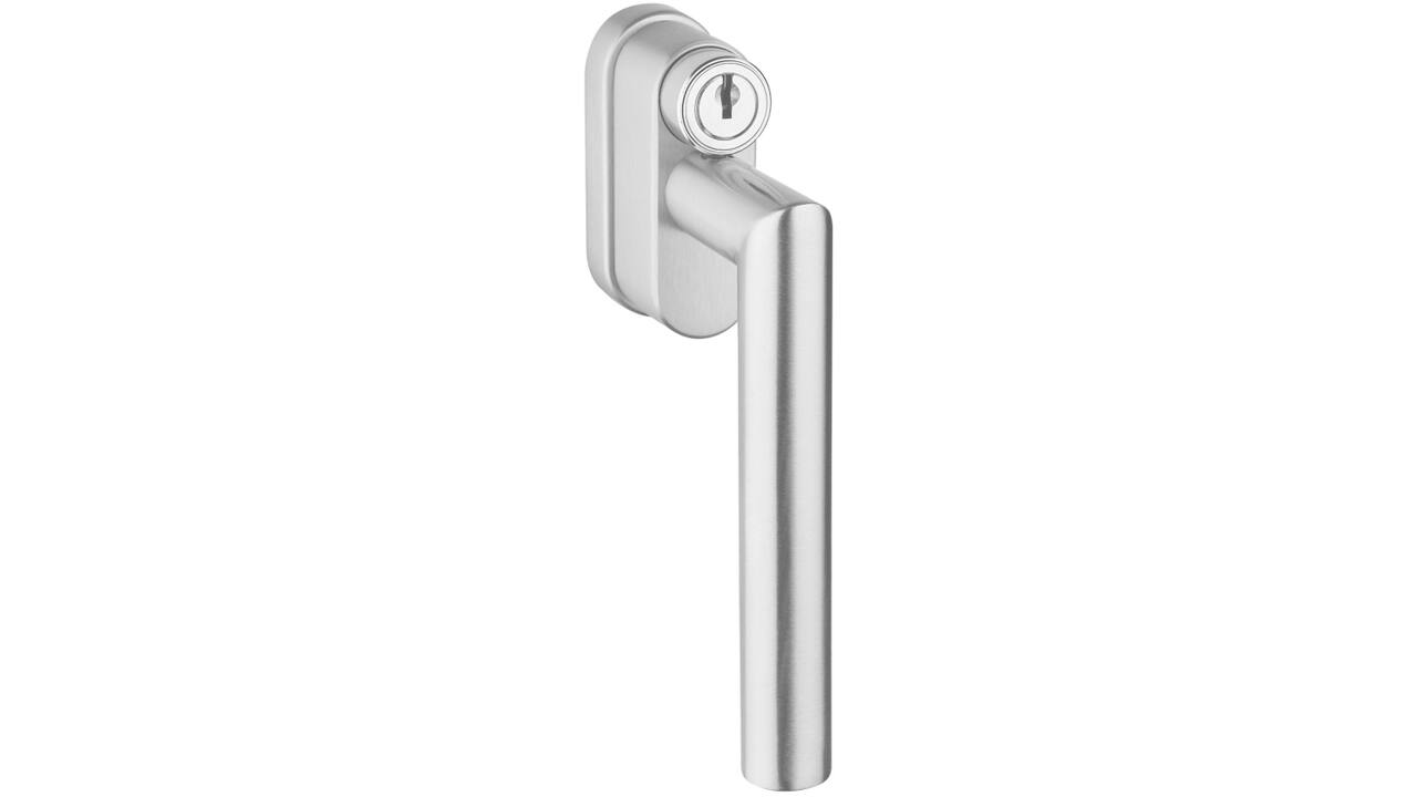 Raamkruk haaks gemont.op afgeronde rozet met stift 7x32mm