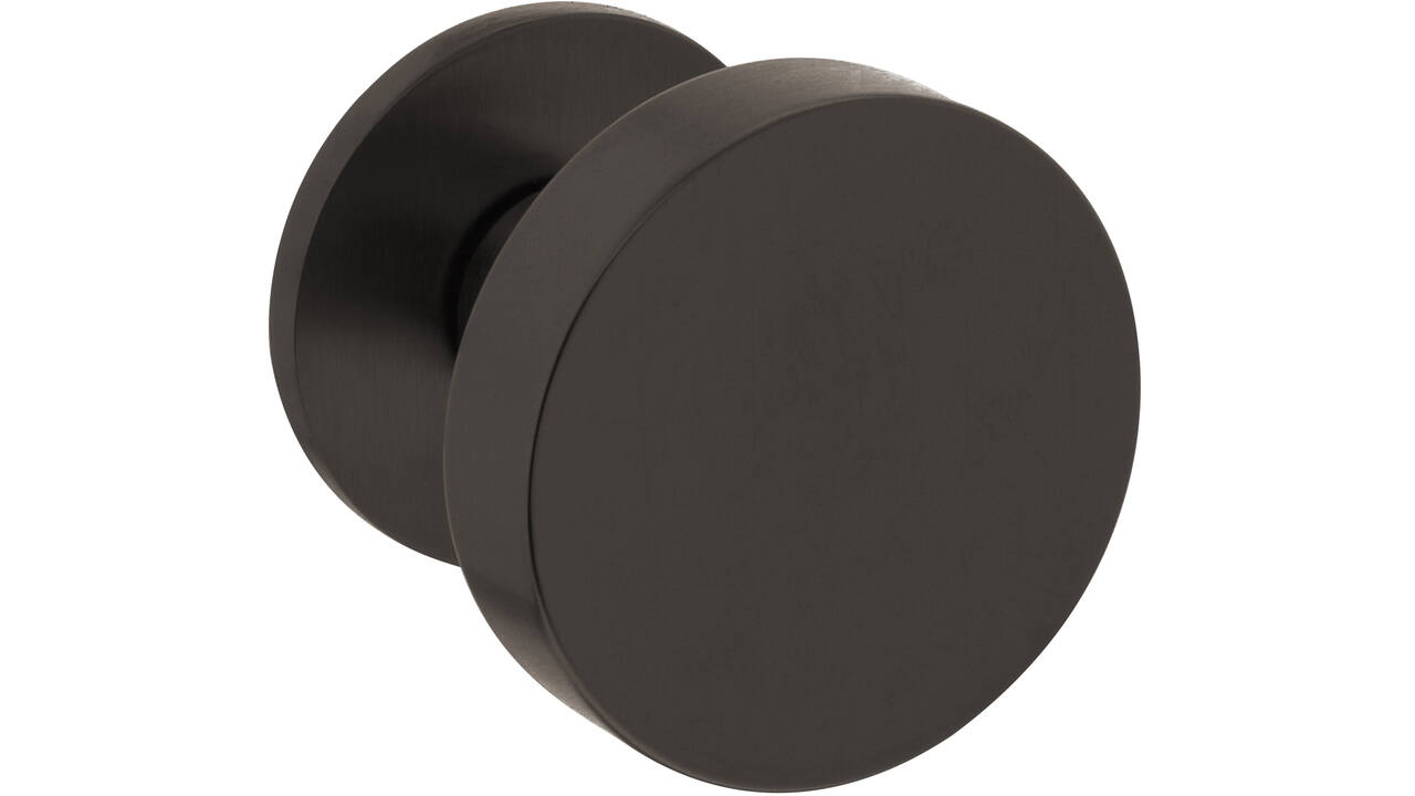 Olivari deurknop vast Link + rond rozet 51x5mm Antraciet mat titaan PVD