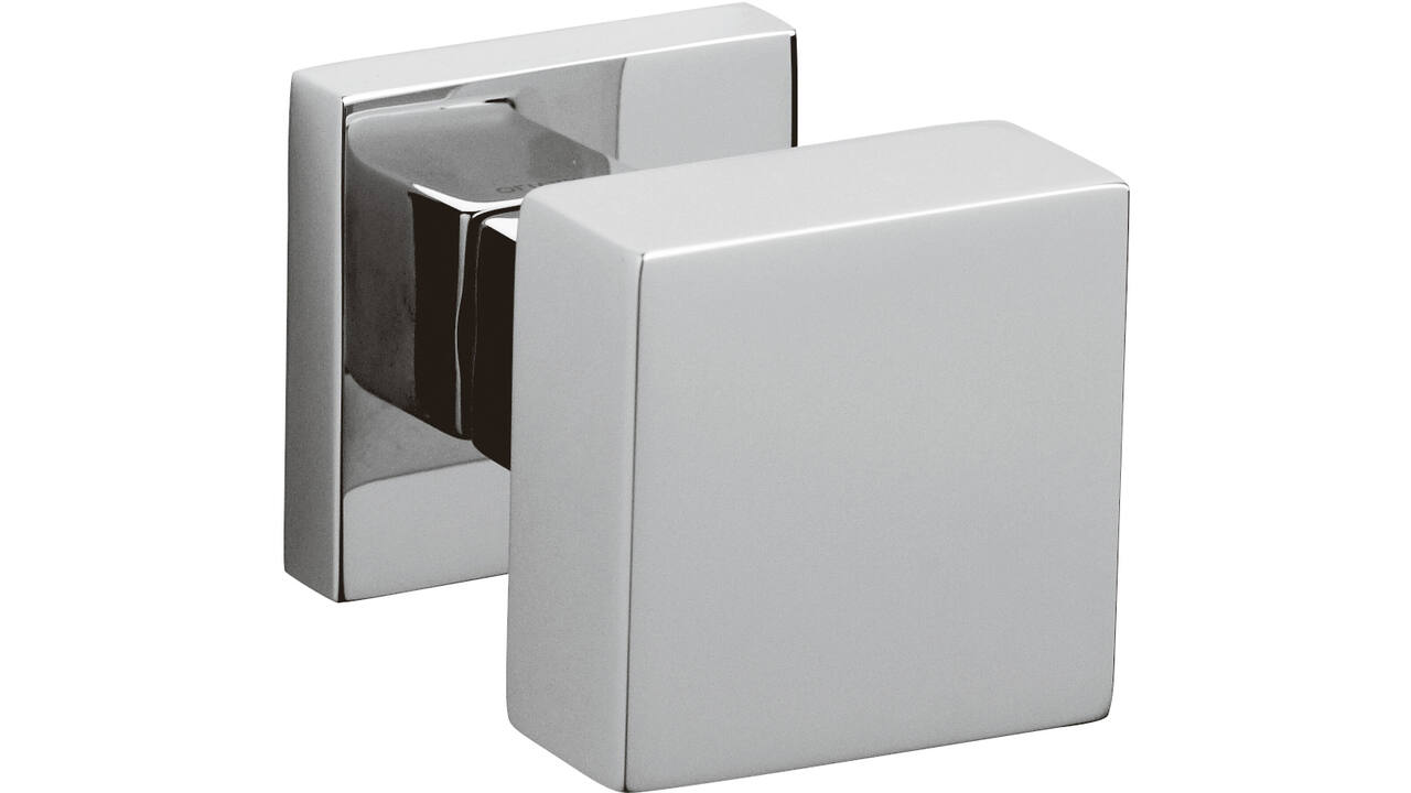 Olivari knopkruk Diana + vierkant rozet 51x5mm Chroom Is gatdeel