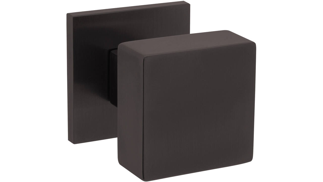 Olivari deurknop vast Diana + vierkant rozet 51x5mm Antraciet mat titaan PVD