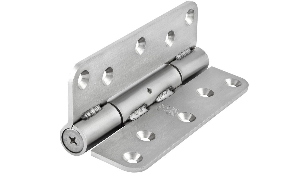 Projectscharnier roestvast staal met een hoogte van 160mm,bledbreedte 37mm,dikte 4mm en een knoop van 22mm. Dit scharnier is SKG*** gecertificeerd.