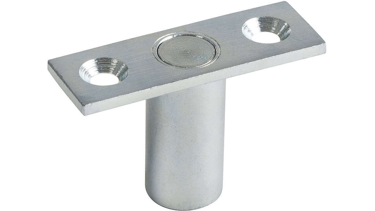 Sluitpot m/verend deksel 60x20 voor stangen ø10mm boorgat  ø20x36mm wordt met schroeven geleverd.