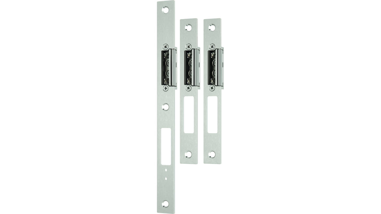 Sluitplaat rechthoek staal vlak RVS nastelbaar 0-3mm tbv.6-pnts. Freewaylock z/ lip ls en rs bruikbaar 24x270x3 / 24x185x3mm (2stuks)