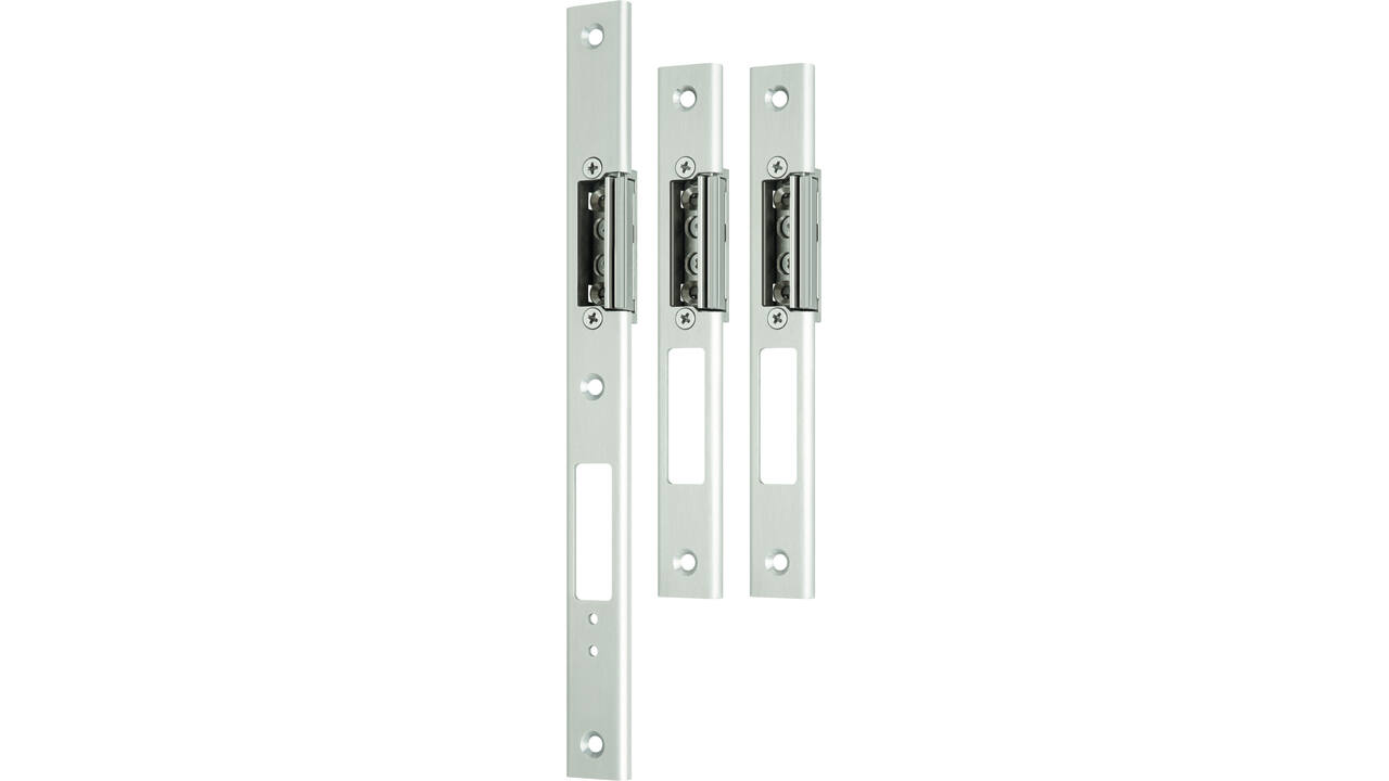 Sluitplaat rechthoek staal U-prof RVS nastelbaar 0-3mm tbv.6-pnts. Freewaylock z/ lip ls 22mm breed Set U-sluitplaten nastelbr. z/lip  tbv. Fliplock 22x270x6 / 22x185x6mm (2stuks)