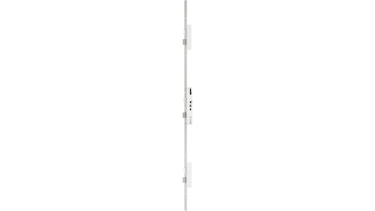 Freeway Lock-6 pnts veiligheids D+N slot doornmaat 60mm PC92 met 9mm krukgat standaard 3 kantelschoten+ 3 nachtschoten voorzien van vlakke roestvaststalen  voorplaat 20x1950mm Din RS