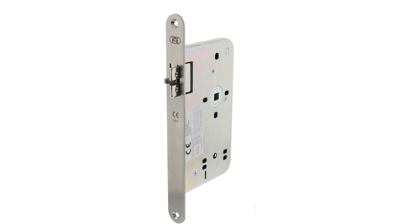 Loopslot doornmaat 60mm met 8mm krukgat en anti-frictie schoot voorzien van RVS voorplaat afgerond 25x235mm Din RS