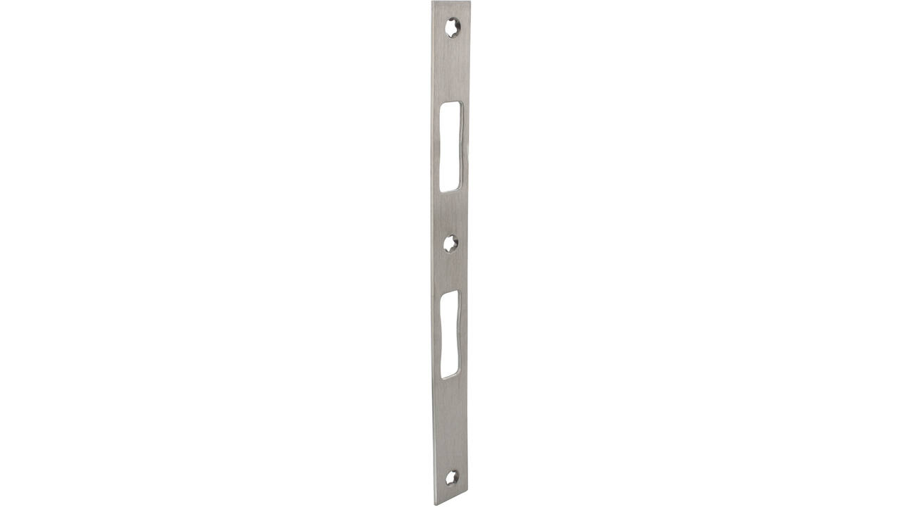 Sluitplaat RVS vlak 270x24x3mm Links en Rechts geschikt voor smaldeursloten serie SL-6600/6700/6800