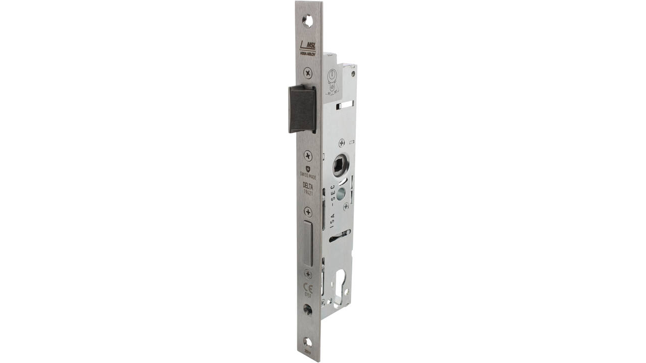D+N smal veiligheidsslot doornmaat 25mm PC92 met 9mm krukgat toepasbaar voor din LS en RS deuren