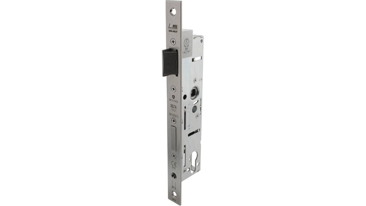 D+N smal veiligheidsslot doornmaat 50mm PC92 met 9mm krukgat toepasbaar voor din LS en RS deuren