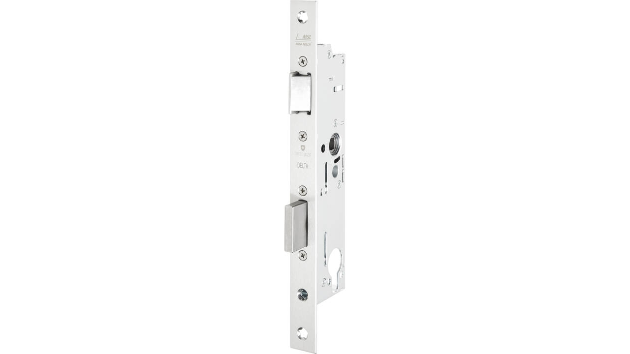 Anti-paniekslot functie E met wissel doornmaat 30mm RC94 voorzien van 9mm krukgat  en een RVS voorplaat afmeting:270x24x3mm toepasbaar voor Din LS en RS deuren