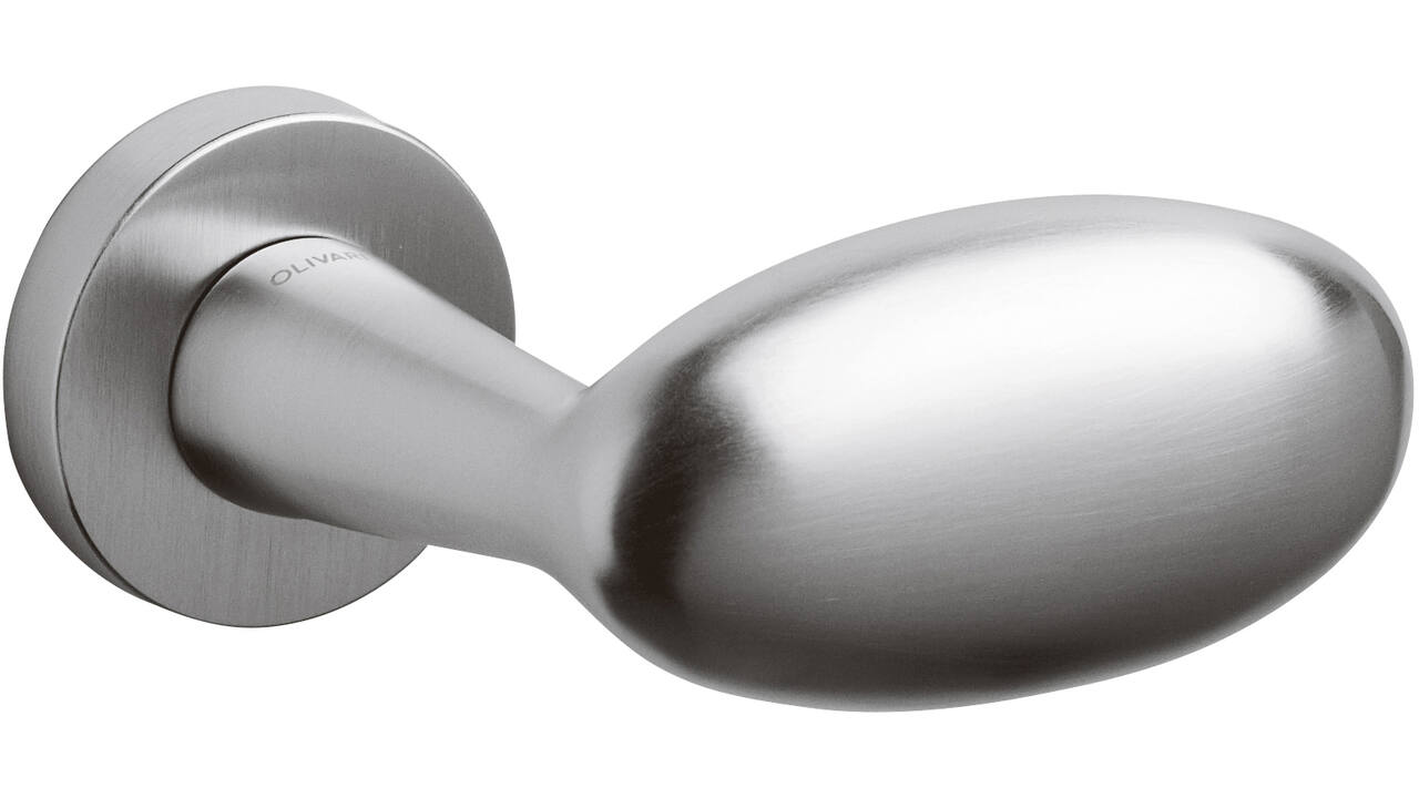 Olivari gatdeel Blindo Links wijzend + rond rozet 51x5mm Chroom mat