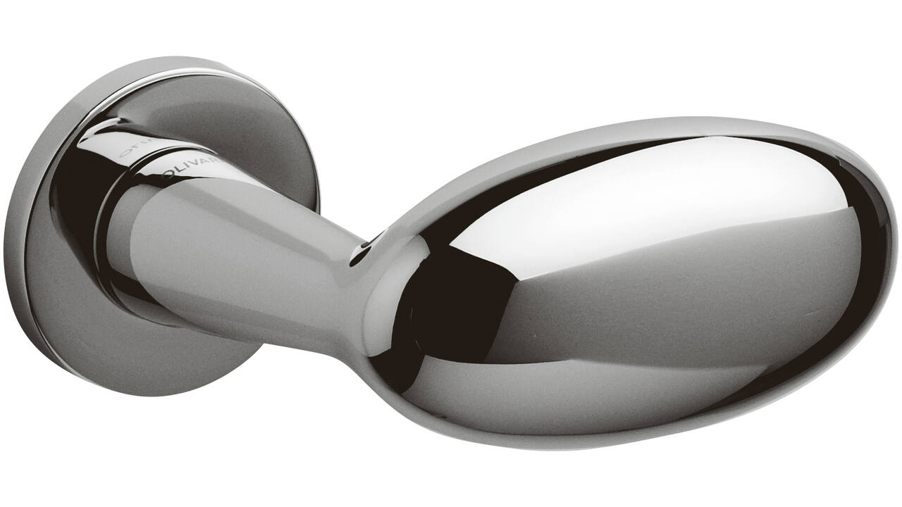 Olivari gatdeel Blindo Links wijzend + rond rozet 51x5mm Chroom