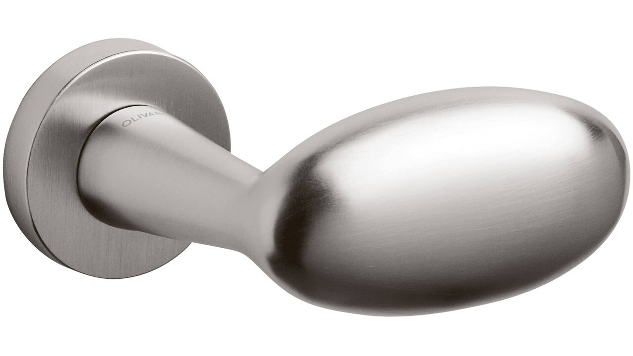 Olivari gatdeel Blindo Links wijzend + rond rozet 51x5mm RVS mat titaan PVD