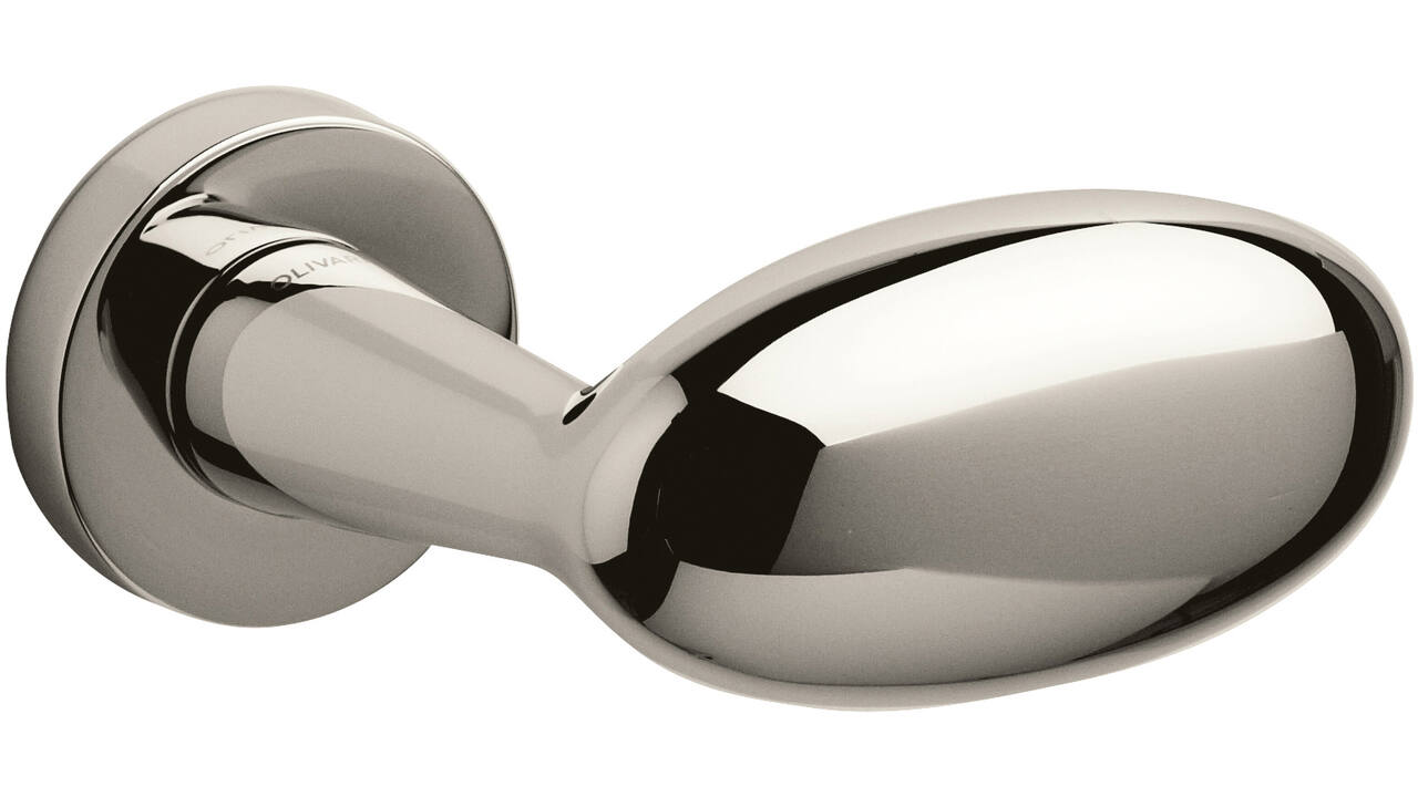 Olivari gatdeel Blindo Links wijzend + rond rozet 51x5mm Nikkel titaan PVD