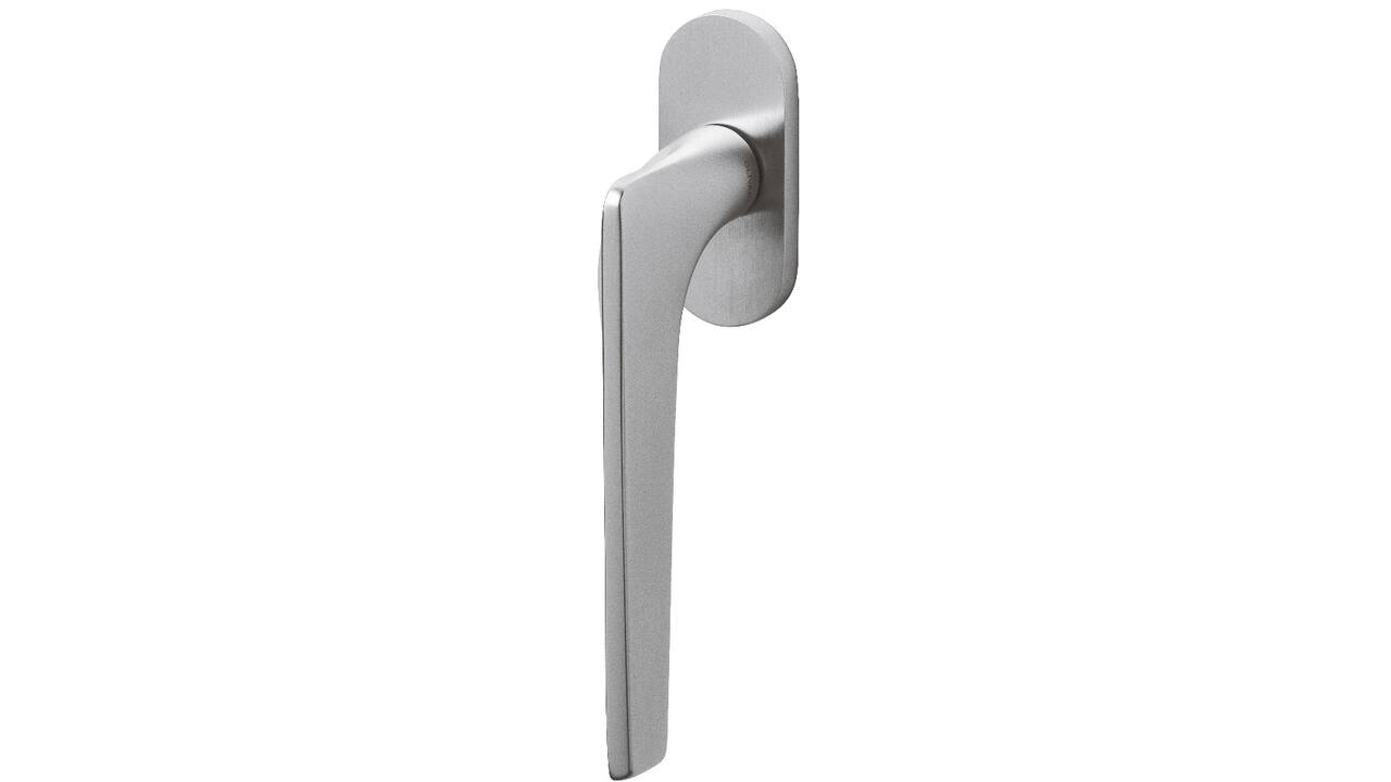 Olivari raamkruk Twist + ovaal rozet 71x32x5mm, stift 7x42mm Chroom mat