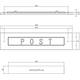 Briefplaat rechthoekig 330x77mm met verende klep binnendraaiend met tekst "POST" messing getrommeld