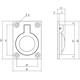 Luikring recht 50x39mm messing getrommeld