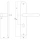Deurkruk Saturnus op schild ovaal 236x37mm sleutelgat 56mm messing gelakt