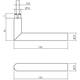 Gatdeel Jura op rozet verdekt 53x53X10mm PVD messingkleur