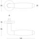 Deurkruk Combinatie op rozet verdekt ø53x10mm PVD messingkleur/zwart