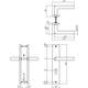 Deurkruk Bastian op schild rechthoekig 245x45mm profielcilindergat 55mm PVD messingkleur