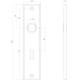 Schilden rechthoekig 181x41x7mm sleutelgat 56mm messing gelakt