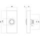 Deurbel rechthoekig 65x30x10mm verdekt PVD messingkleur