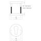 Cilinderrozetten verdekt ø51x5mm met nokken PVD messing mat