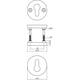 Cilinderrozetten éénzijdig verdekt ø55x8mm met nokken ø8mm PVD messing mat