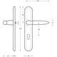 Deurkruk Elen op schild ovaal 242x43mm profielcilindergat 72mm chroom/nikkel mat