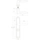 Deurkruk Elen op schild ovaal 242x43mm wc 63/8mm chroom/nikkel mat