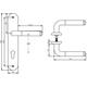 Deurkruk Agatha op schild ovaal 242x43mm profielcilindergat 55mm chroom/nikkel mat