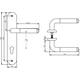 Deurkruk Agatha op schild ovaal 242x43mm profielcilindergat 72mm chroom/nikkel mat