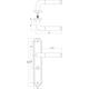 Deurkruk Agatha op schild ovaal 242x43mm wc 78/8mm chroom/nikkel mat