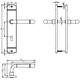Deurkruk Helena op schild afgerond 235x45mm sleutelgat 56mm chroom