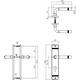 Deurkruk Helena op schild afgerond 235x45mm profielcilindergat 72mm chroom