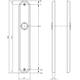 Schilden ovaal 236x37x9mm blind chroom