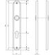 Schilden ovaal 236x37x9mm profielcilindergat 55mm chroom