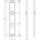 Schilden ovaal 236x37x9mm profielcilindergat 72mm chroom